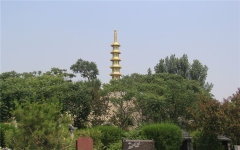涿州万佛园公墓环境佛塔