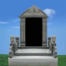 豪华墓区黑色三墓碑