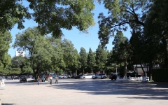 八宝山革命公墓环境图停车场